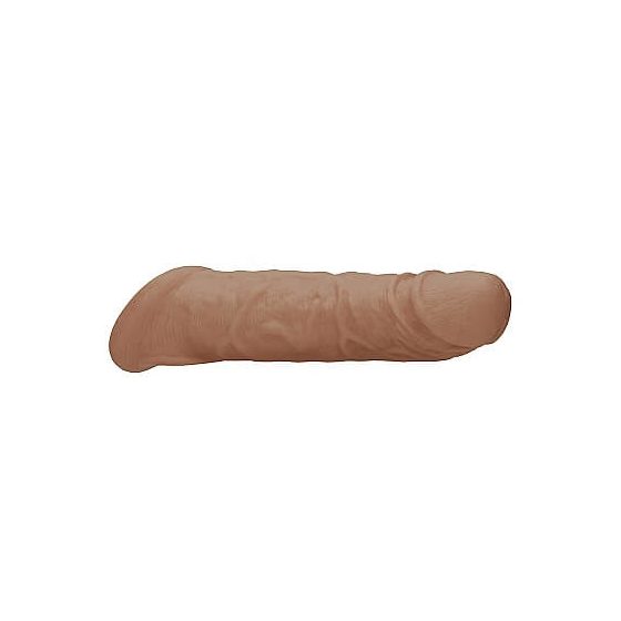 RealRock Penis Sleeve 8 - osłona na penisa (21 cm) - ciemny naturalny