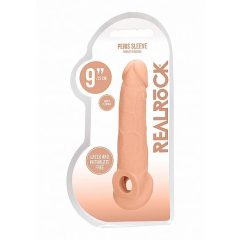   RealRock Penis Sleeve 9 - pochwa na penisa (21,5cm) - naturalna