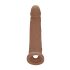 RealRock Rękaw na penisa 9 - nakładka (21,5 cm) - ciemny naturalny