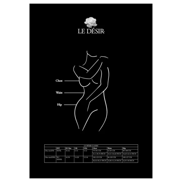Le Désir Plus Size - pończochy otwarte - czarne - XXL-4XL