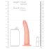 RealRock Slim - realistyczny dildo - 15,5 cm (naturalny)