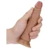 RealRock Slim - realistyczny dildo 15,5 cm - ciemna skóra