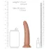 RealRock Slim - realistyczny dildo 15,5 cm - ciemna skóra