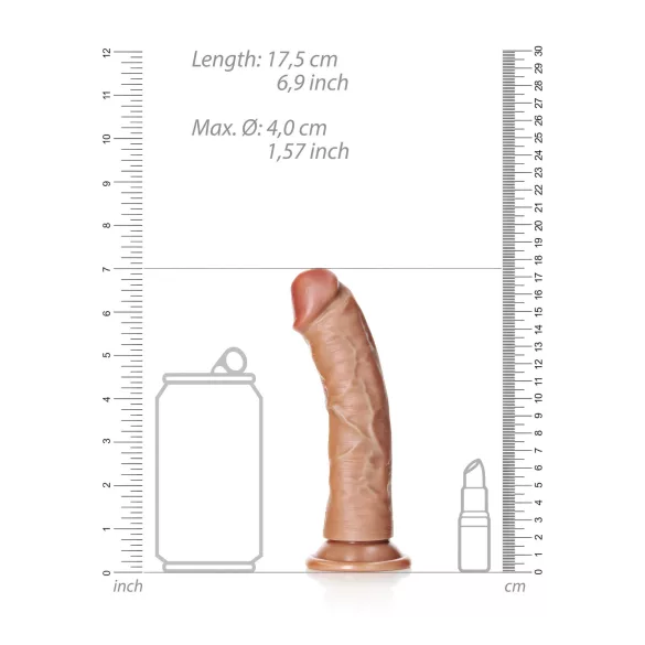 RealRock - realistyczny dildo - 15,5 cm - ciemny odcień skóry