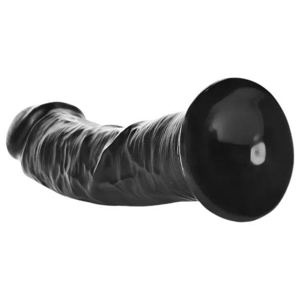 RealRock - dildo z przyssawką - realistyczny - 15,5 cm czarny