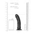 RealRock - realistyczny dildo z przyssawką 15,5cm (czarny)