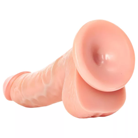 RealRock - dildo z przyssawką i jądrami - 15,5 cm (w kolorze ciała)