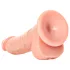 RealRock - dildo z przyssawką i jądrami - 15,5 cm (w kolorze ciała)