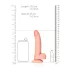 RealRock - dildo z przyssawką i jądrami - 15,5 cm (w kolorze ciała)