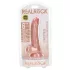 RealRock - dildo z przyssawką i jądrami - 15,5 cm (w kolorze ciała)