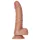 RealRock - dildo z jądrami i przyssawką - 15,5 cm - ciemny beż
