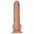 RealRock - dildo z jądrami i przyssawką - 15,5 cm - ciemny beż