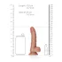 RealRock - dildo z jądrami i przyssawką - 15,5 cm - ciemny beż