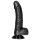 RealRock - dildo z przyssawką - realistyczny - 15,5 cm - czarny