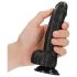 RealRock - realistyczny dildo z przyssawką - 15,5 cm (czarny)