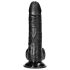 RealRock - dildo z przyssawką - realistyczny - 15,5 cm - czarny