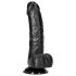 RealRock - dildo z przyssawką - realistyczny - 15,5 cm - czarny
