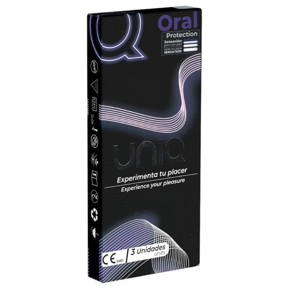 Uniq - bezzapachowe prezerwatywy oralne (3 szt.)
