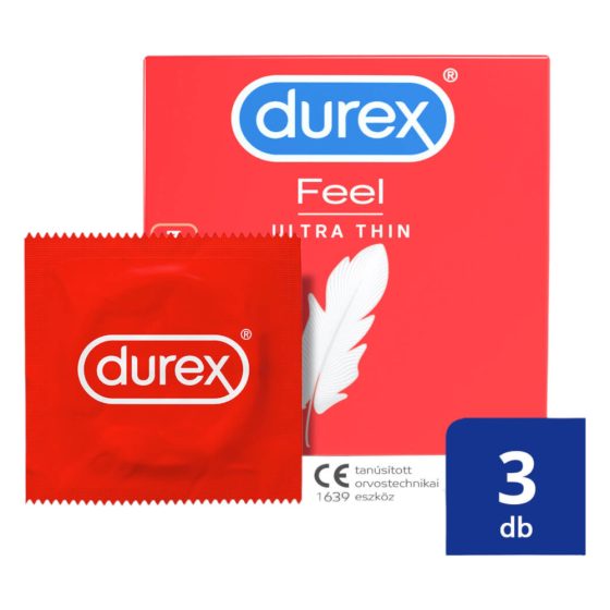 Durex Feel Ultra Thin - ultra realistyczne prezerwatywy (3 sztuki)