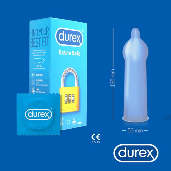 Durex extra safe - bezpieczne prezerwatywy (12 sztuk)