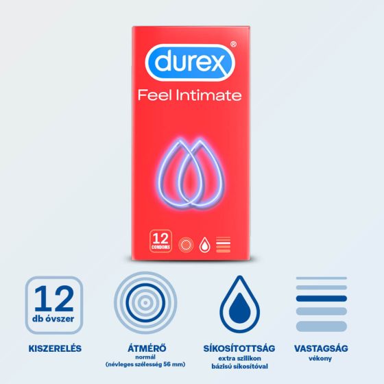 Durex Feel Intimate - prezerwatywa cienkościenna (12 sztuk)