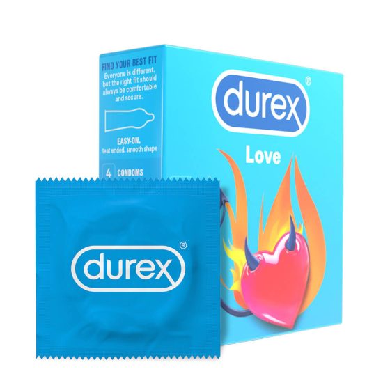 Durex Condom Love - Prezerwatywa Easy-on (4 sztuki)