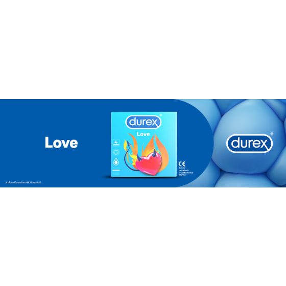 Durex Condom Love - Prezerwatywa Easy-on (4 sztuki)
