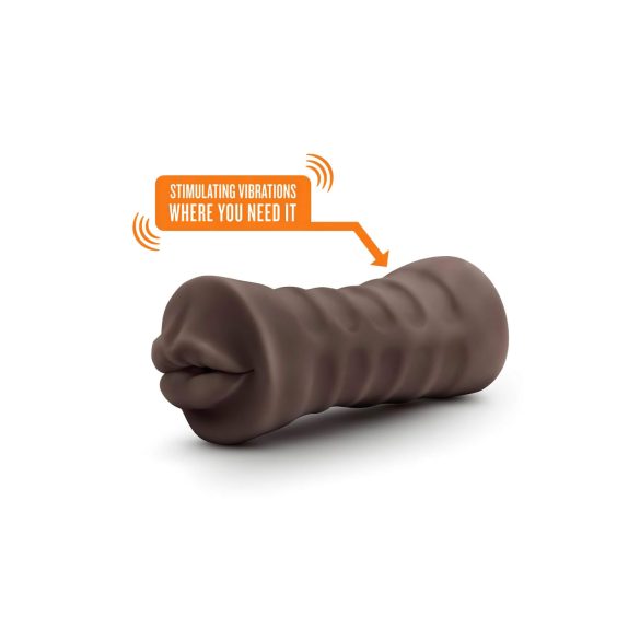 Enlust Krystal - wibrująca sztuczna usta - zdjęcia AI - brązowy