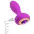 Oh My Gem – wibrujący analny plug z kryształem (fioletowy)