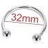 Stalowy pierścień na żołądź - na opóźnienie wytrysku (32 mm)