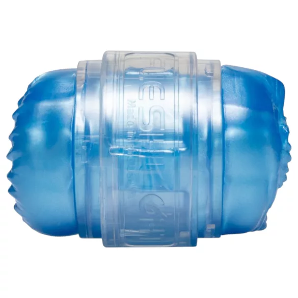 Fleshlight Quickshot Vantage - przezroczysty podwójny masturbator (niebieski)