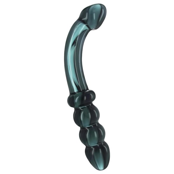 Prisms Hamsa - dwustronny, szklany dildo do punktu G (zielony)