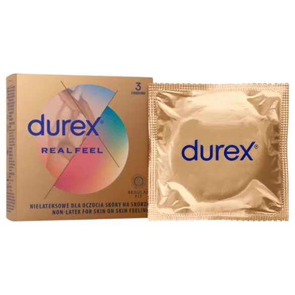Durex Real Feel - prezerwatywy bez lateksu (3 szt.)