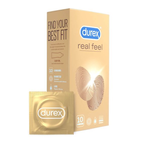 Durex Real Feel - prezerwatywa bez lateksu (10 sztuk)