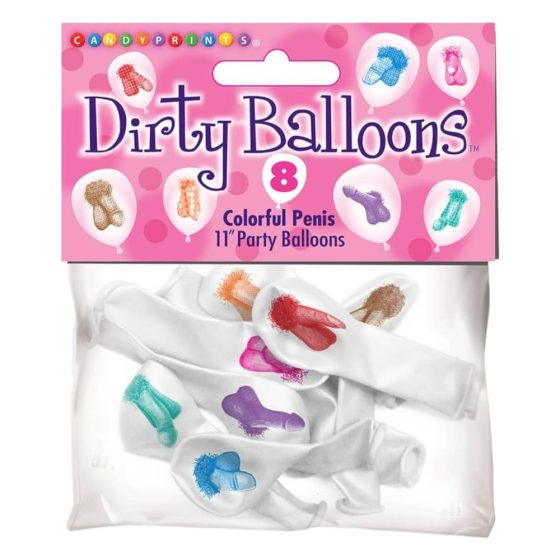 Dirty Balloons - Balon z wzorem penisa (7 sztuk)