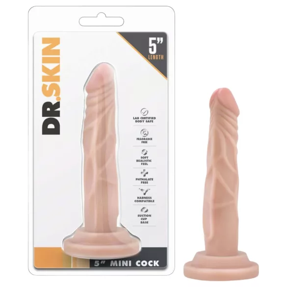 Dr. Skin 5 - dildo z przyssawką - realistyczny - beżowy 14,5 cm
