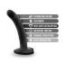Temptasia Twist Small – przyssawkowy, skręcony dildo (czarny)