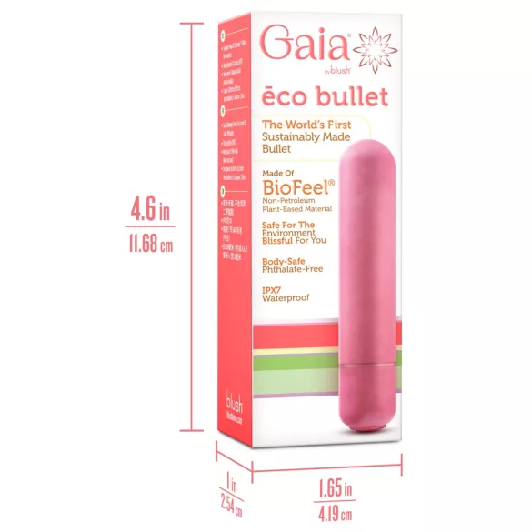 Gaia - wibrator ekologiczny średni - koralowy