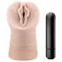 M for Men Ashley - masturbator wibrujący - realistyczna wagina - beżowa