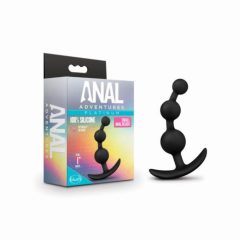 Anal Adventures Platinum - koraliki analne - małe (czarne)