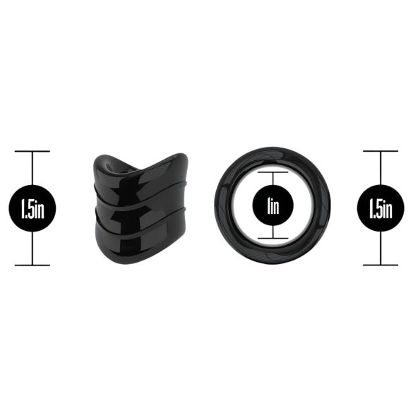 Stay Hard - pierścień erekcyjny - silikonowy - czarny