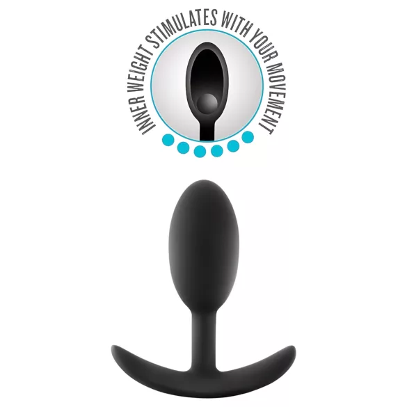 Anal Adventures Platinum M - korek analny - średni - czarny
