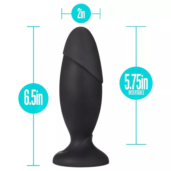 Anal Adventures Platinum Rocket - duża analna zatyczka - czarna