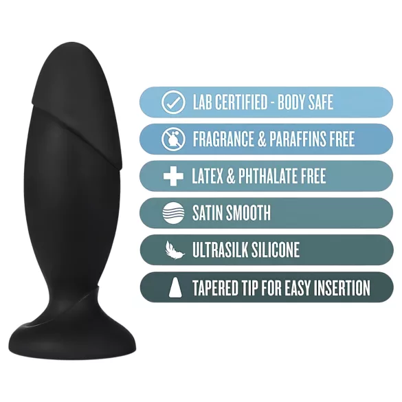 Anal Adventures Platinum Rocket - duża analna zatyczka - czarna
