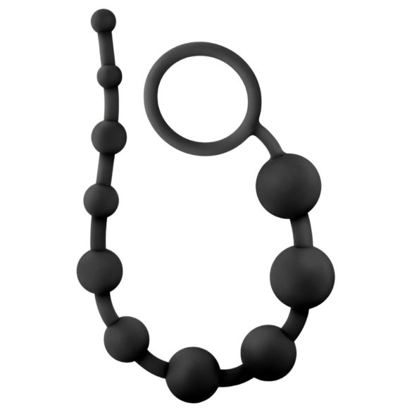 Anal Adventures L - korek analny z perełkami - czarny