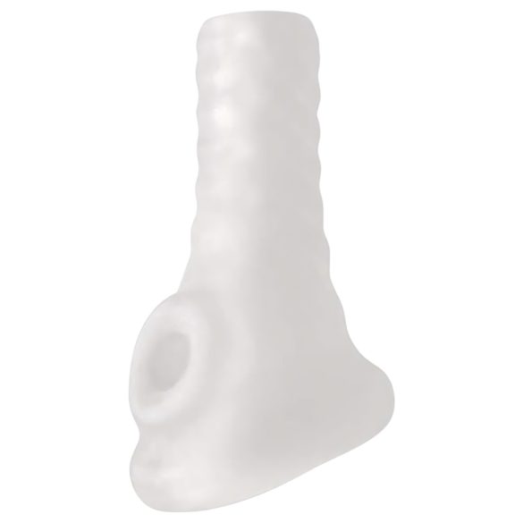 Perfect Fit Breeder - biały otwarty futerał na penisa (10 cm)
