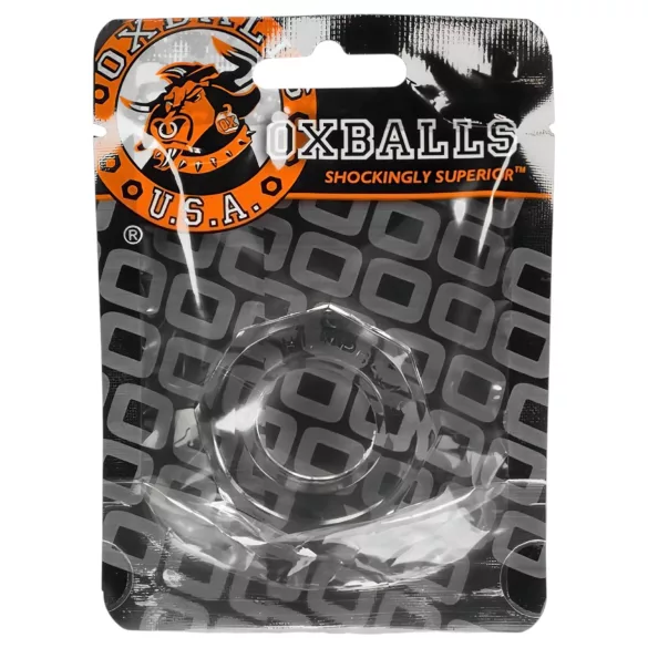 OXBALLS - pierścień na penisa - extra mocny - przezroczysty