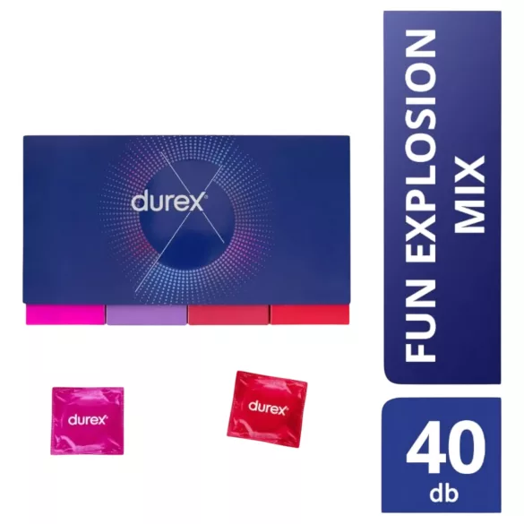 Durex Fun Explosion - prezerwatywy - zestaw 40 sztuk