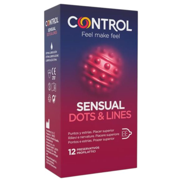 Control - prezerwatywy z żeberkami i wypustkami (12 szt.)