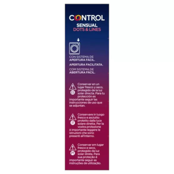 Control - prezerwatywy prążkowane i z wypustkami - 12 sztuk
